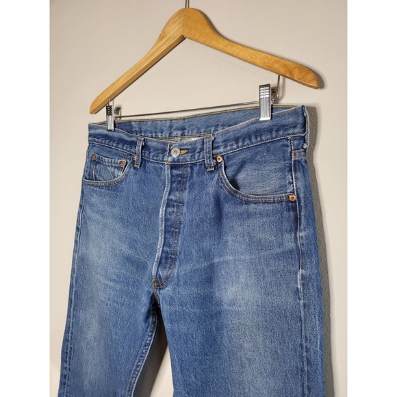 00's Men's 501s Blue Jeans W36xL38 by Levi's - Picture 5 of 6